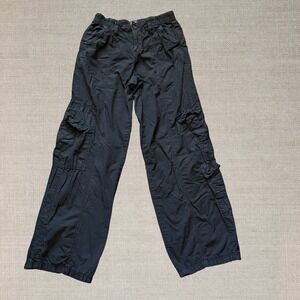 BDG Urban Outfitters Y2K Cargo Pants Black Wide Leg Utility Trousers Small